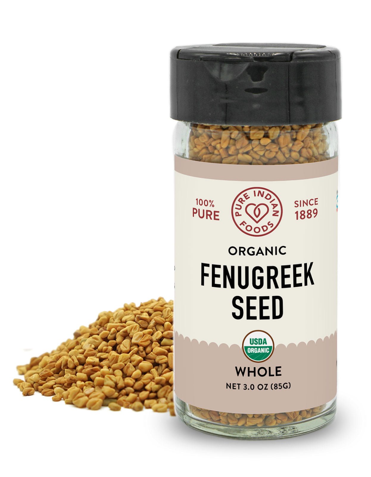 Pure Indian Foods Fenugreek Seed, Certified Organic