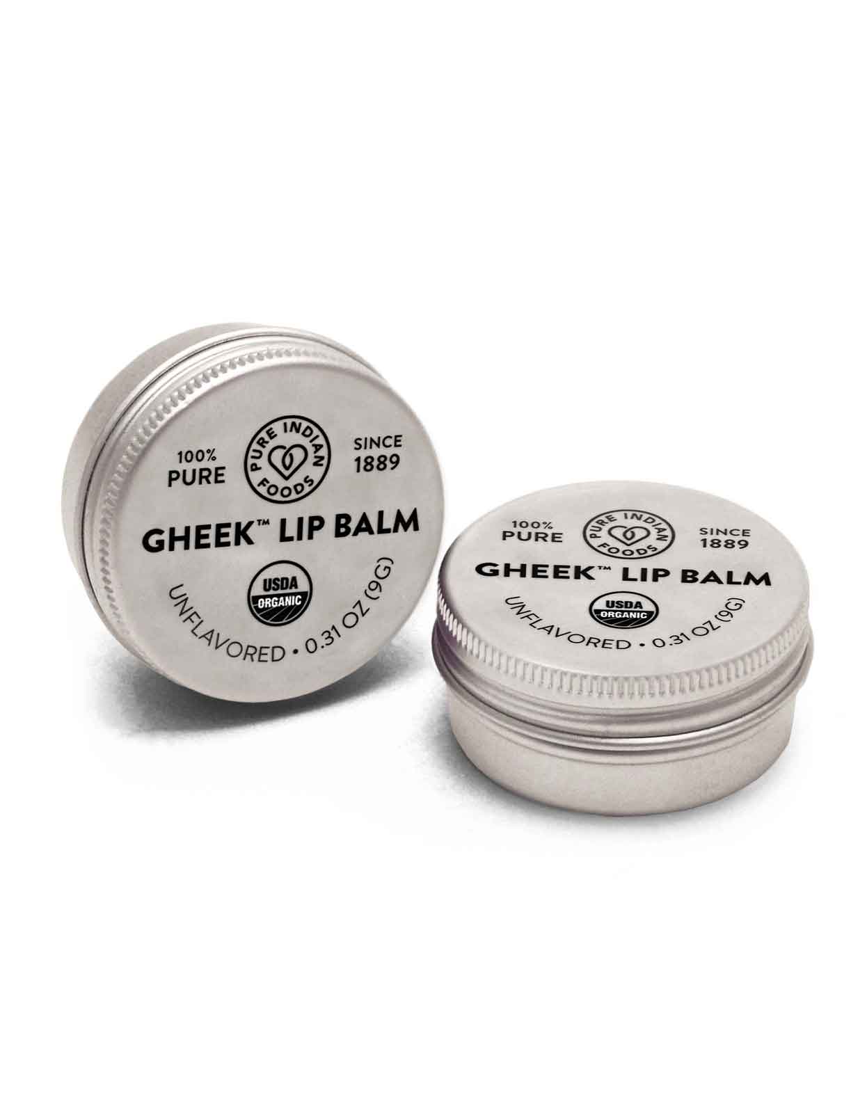 Pure Indian Foods GHEEK™ Ghee Lip Balm, Certified Organic