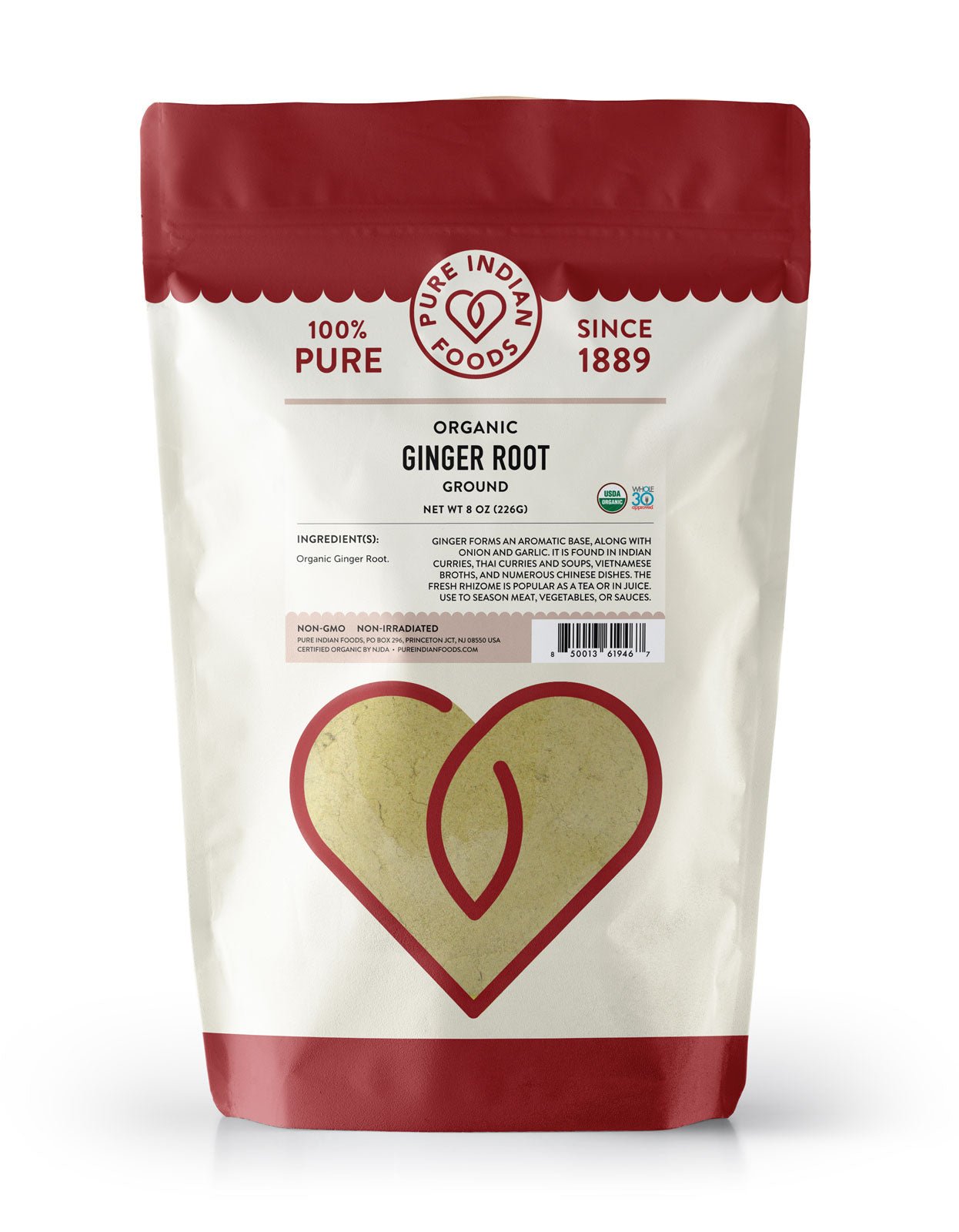 Pure Indian Foods Ginger Root Powder, Certified Organic