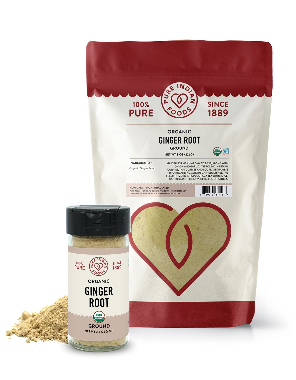 Pure Indian Foods Ginger Root Powder, Certified Organic