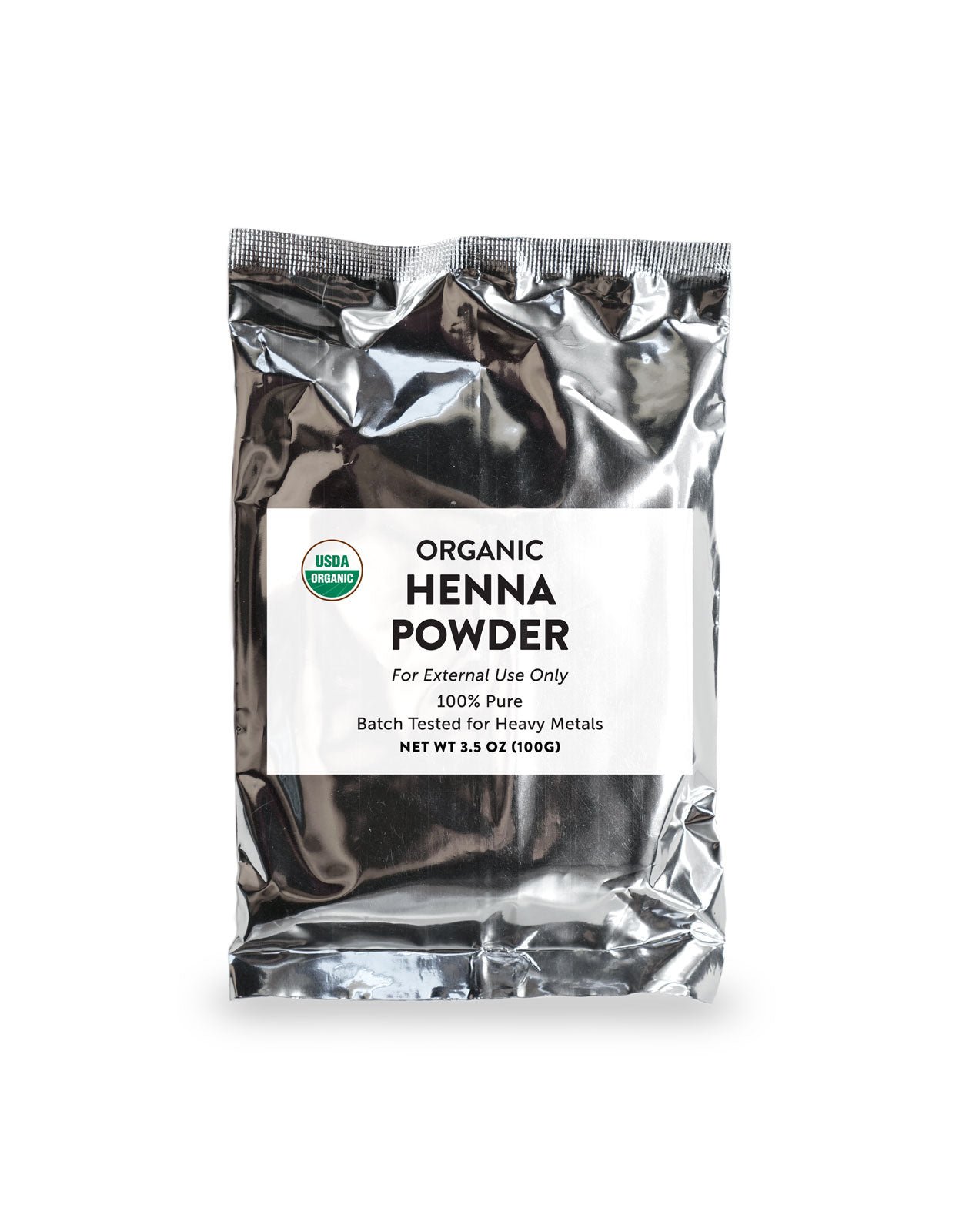 Pure Indian Foods Henna Powder (Mehndi), Certified Organic - 3.5 oz (100g)