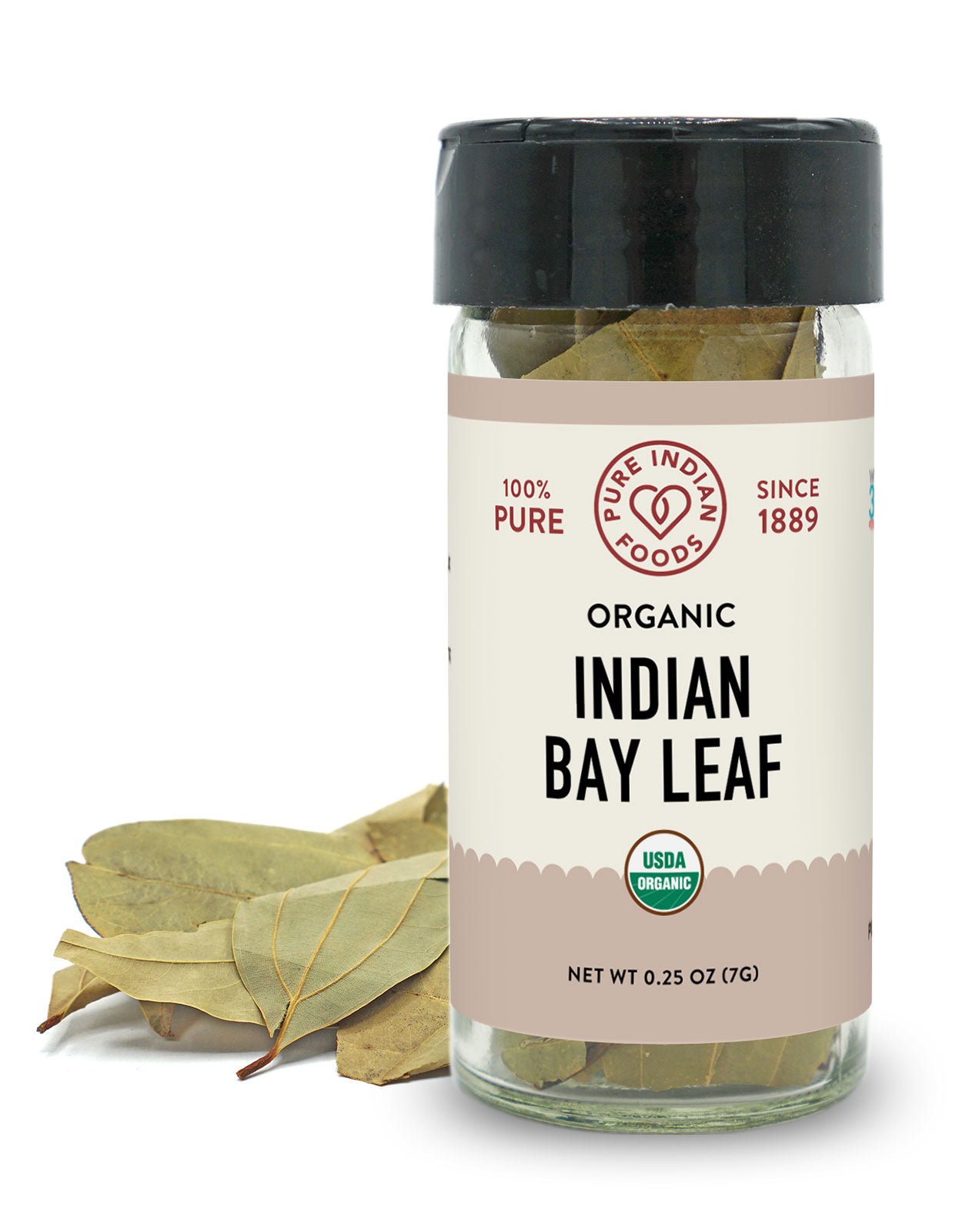 Pure Indian Foods Indian Bay Leaf (Cassia/Tejapatta), Certified Organic