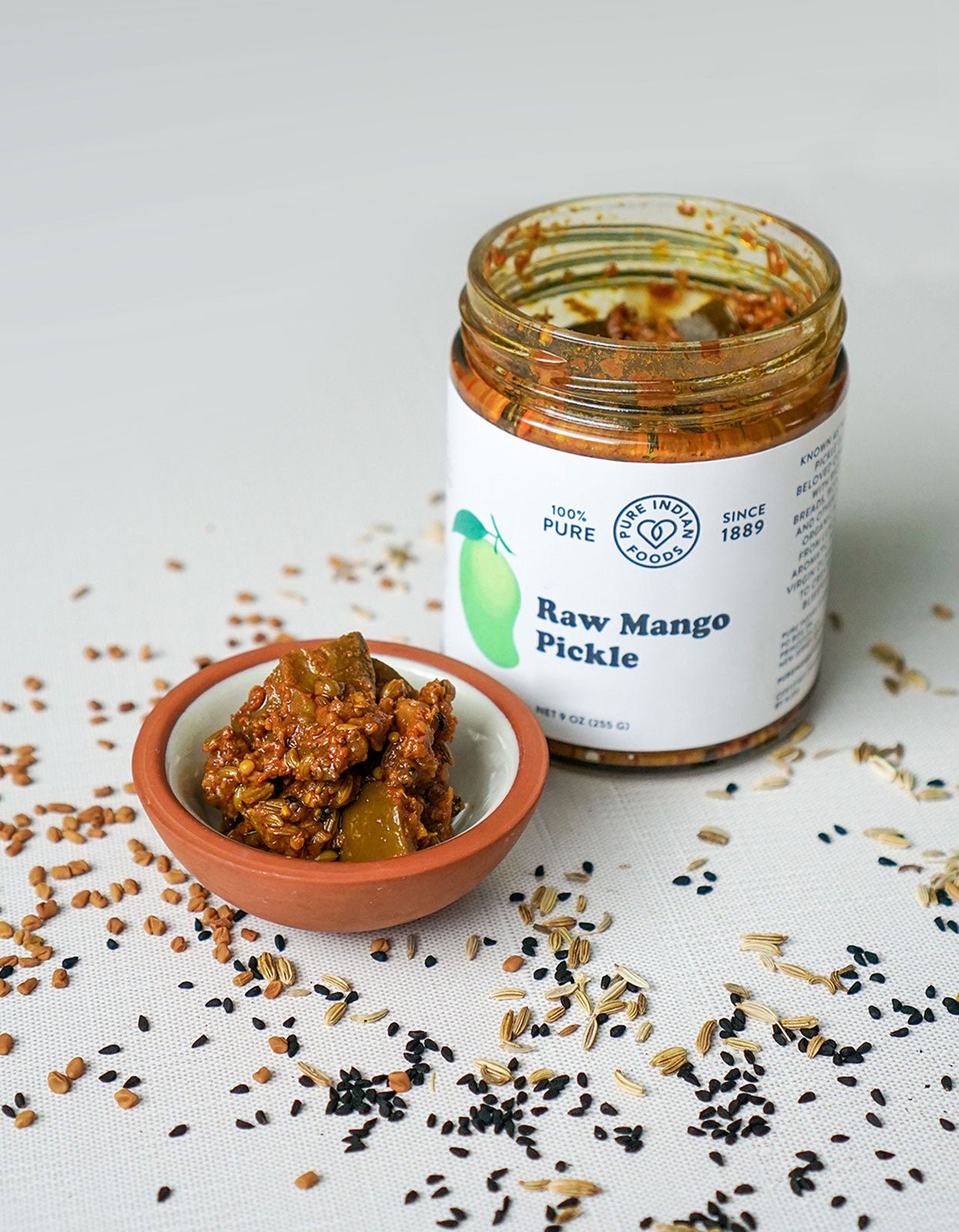 Pure Indian Foods Indian Raw Mango Pickle - Limited Edition Seasonal Item - 9 oz