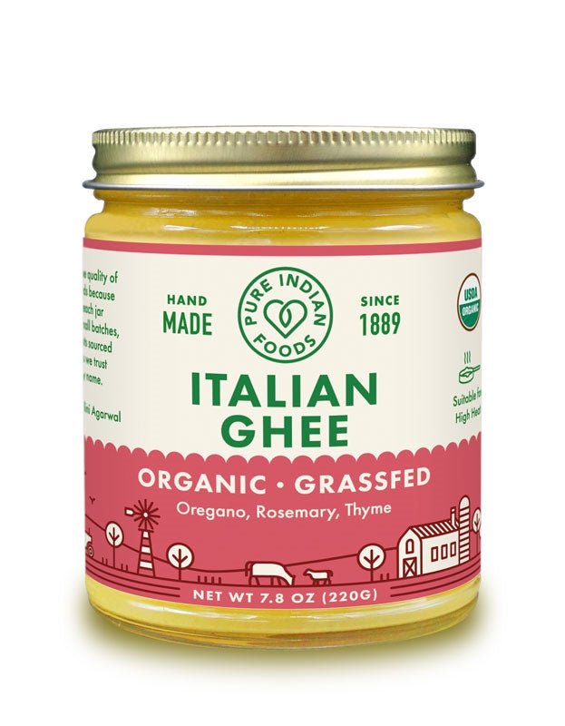 Pure Indian Foods Italian Ghee, Grassfed & Certified Organic - 7.8 oz