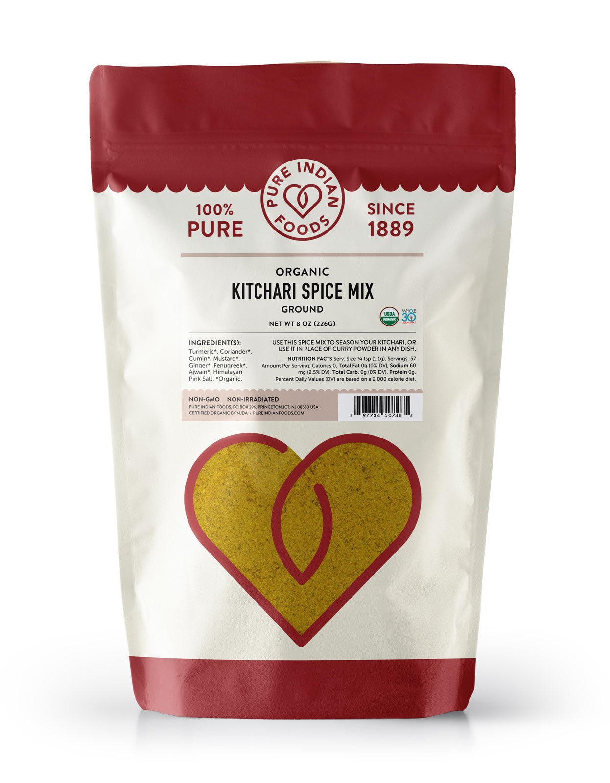 Pure Indian Foods Kitchari Spice Mix, Certified Organic