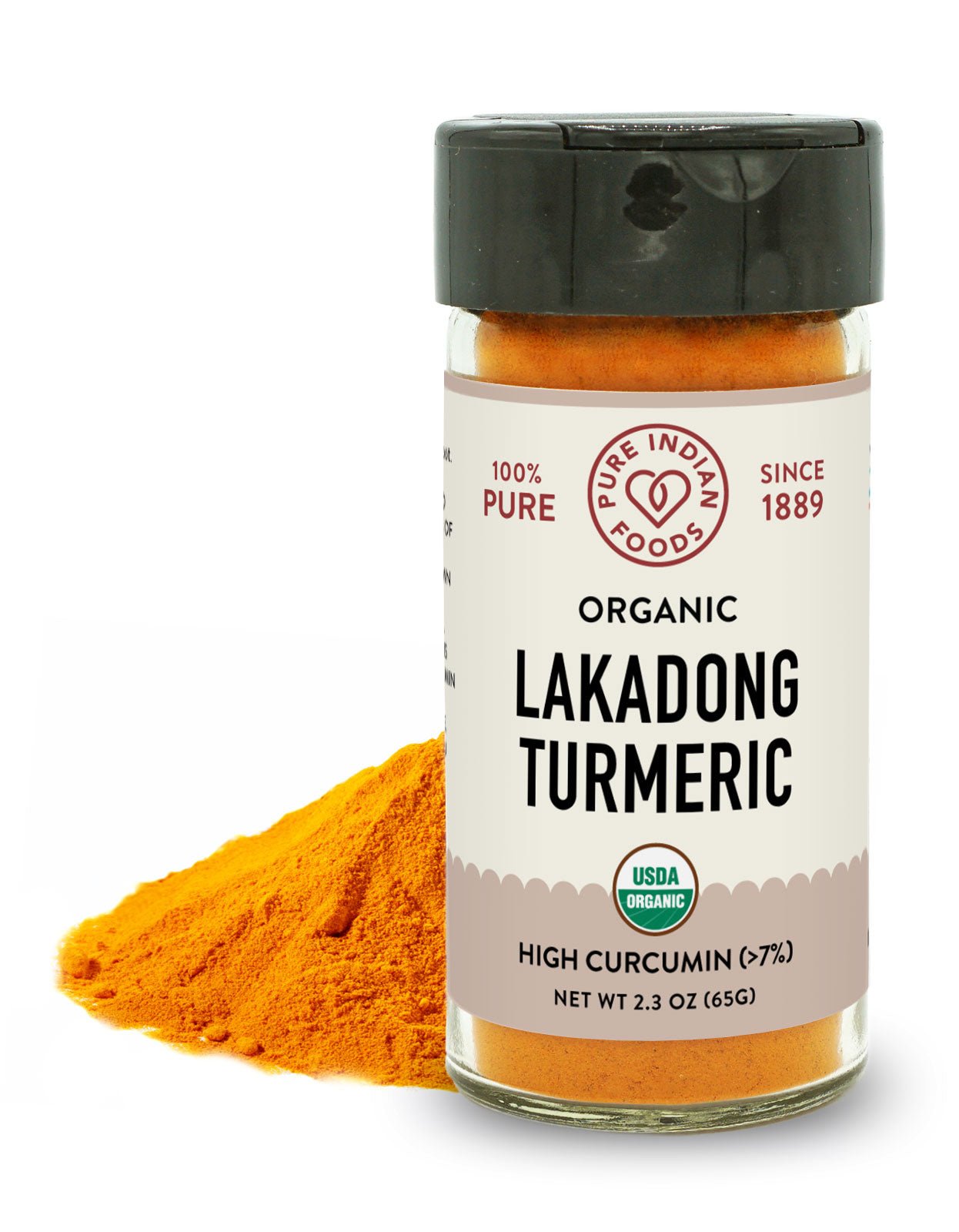 Pure Indian Foods Lakadong Turmeric (High Curcumin >7%), Certified Organic