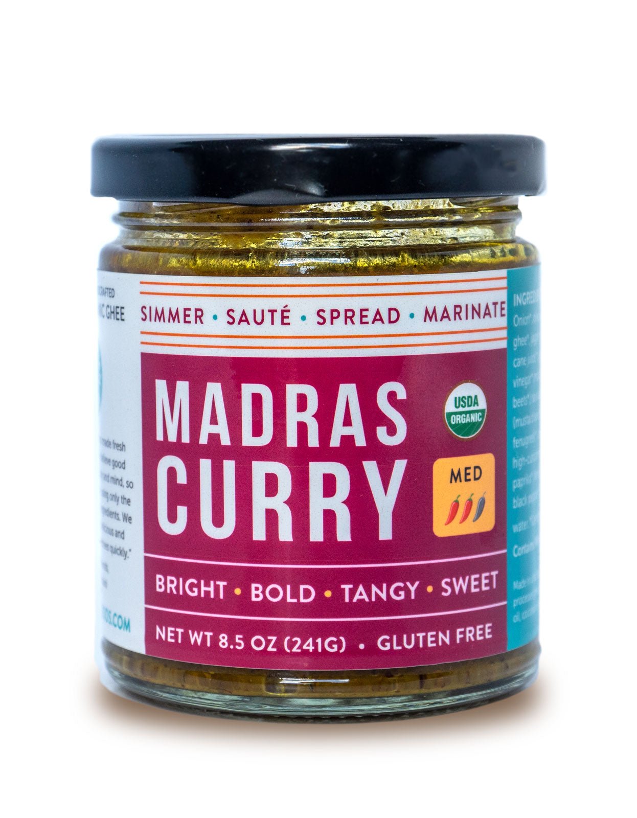 Pure Indian Foods Madras Curry, Certified Organic - 8.5 oz