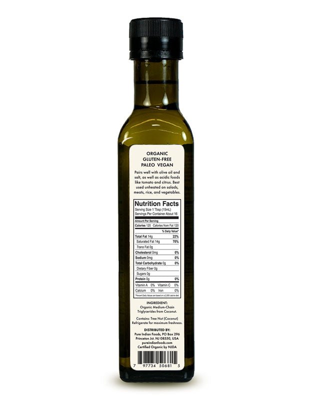 Pure Indian Foods MCT Oil, Certified Organic - 250 mL