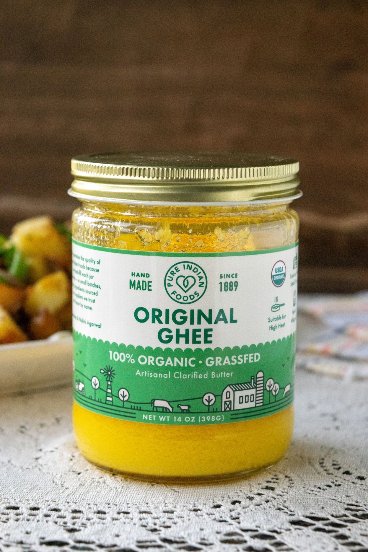 Pure Indian Foods Original Ghee, Grassfed & Certified Organic