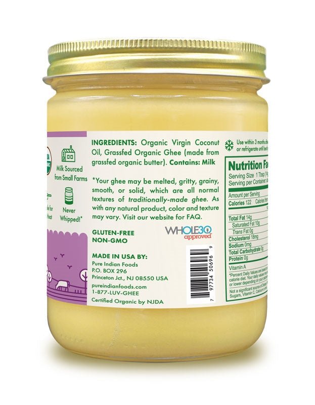 Pure Indian Foods PRIMALFAT™ Coconut Ghee, Virgin & Certified Organic - 14.2 oz