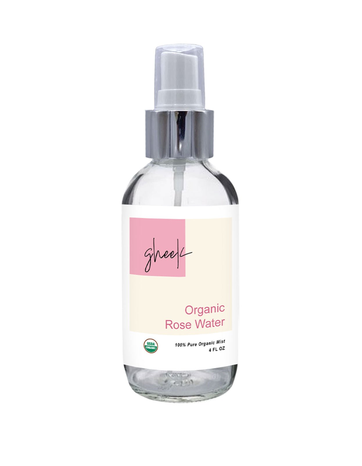 Pure Indian Foods Rose Water (Cosmetic), Certified Organic - 4 oz