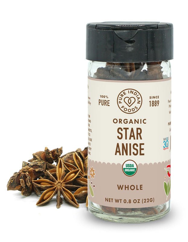 Pure Indian Foods Star Anise Whole, Certified Organic - 0.8 oz