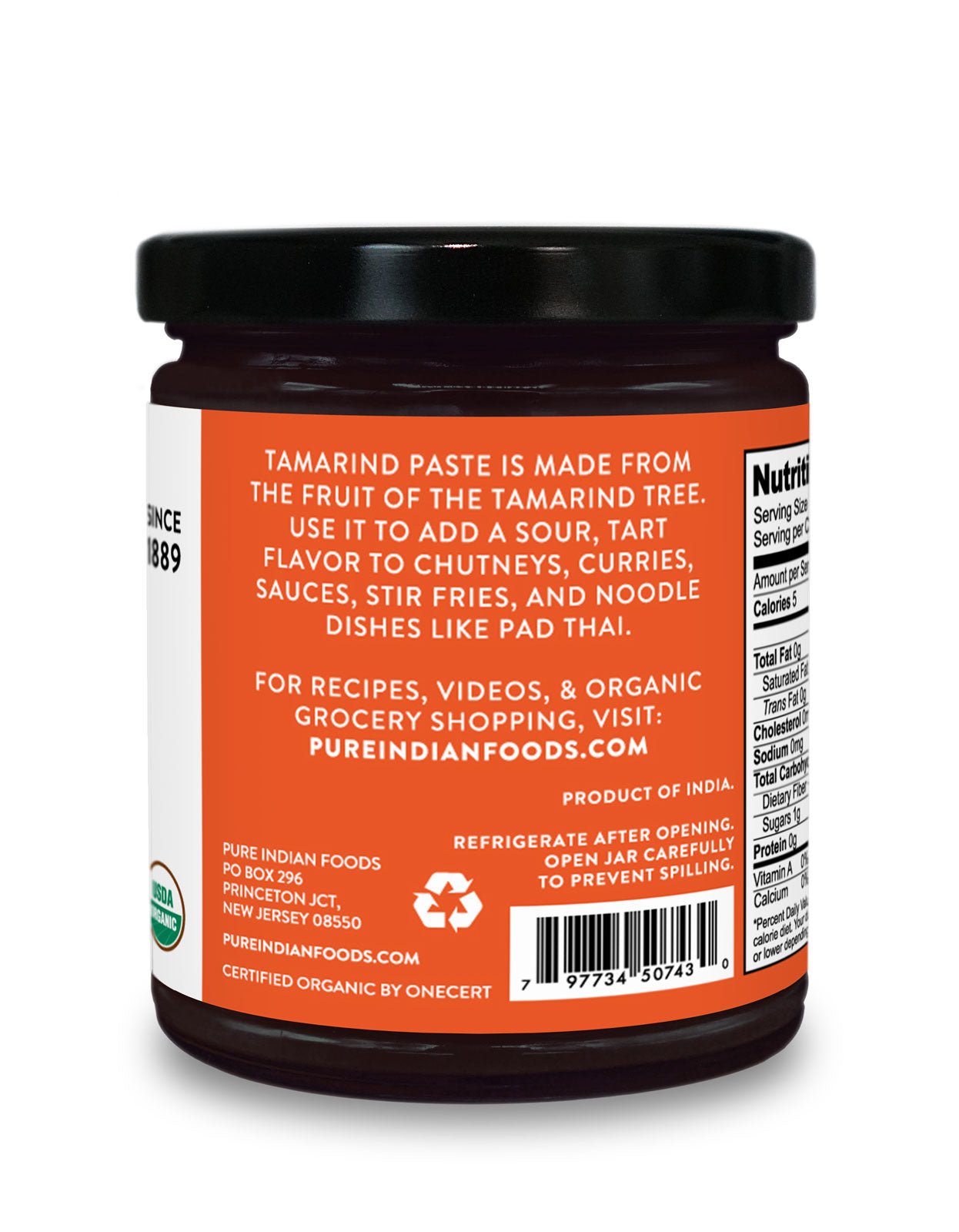 Pure Indian Foods Tamarind Paste, Certified Organic - 11 oz