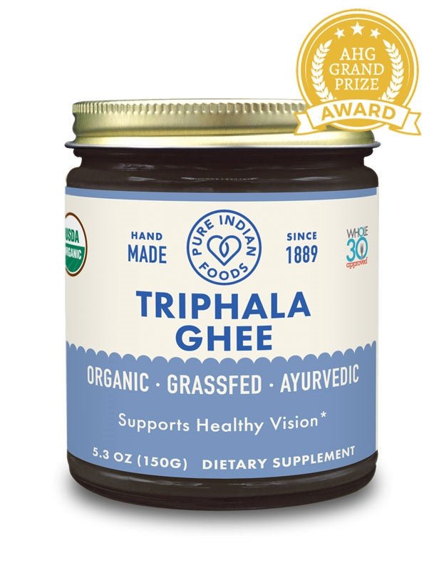 Pure Indian Foods Triphala Ghee 5.3 oz, Certified Organic