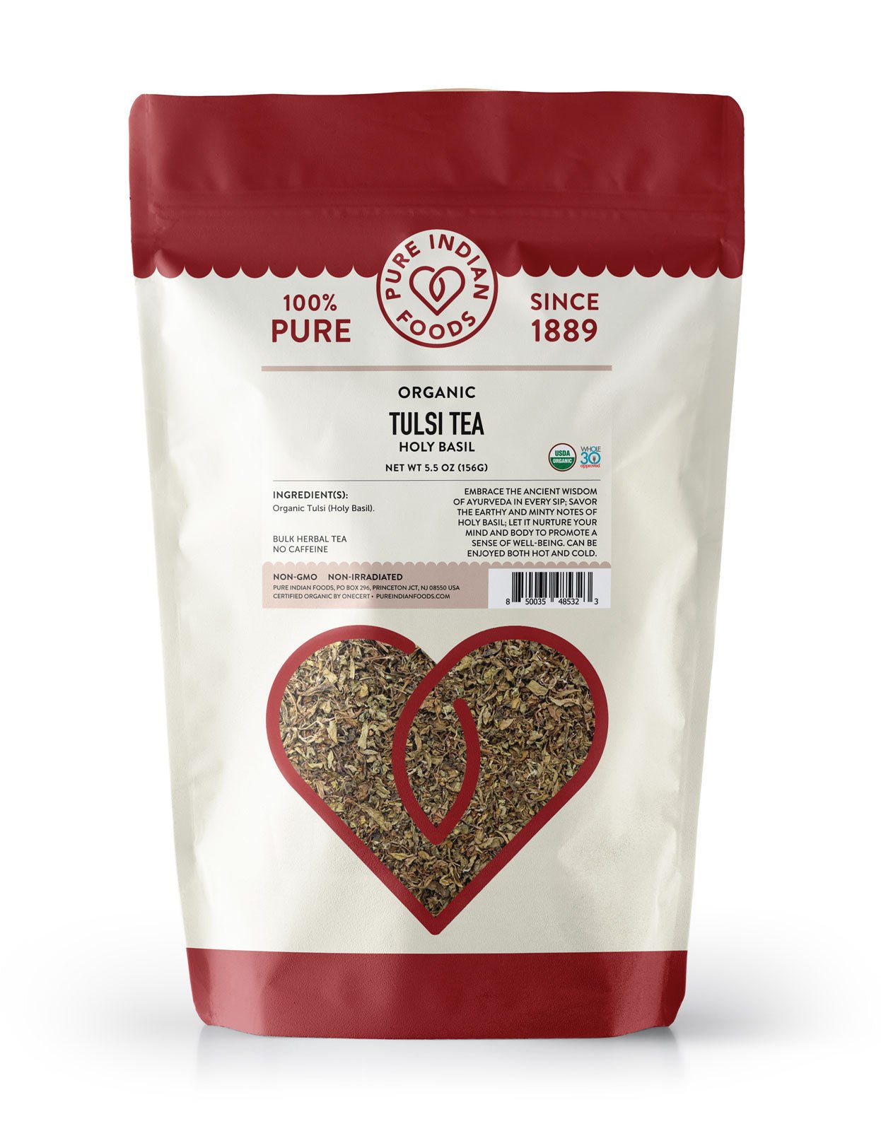 Pure Indian Foods Tulsi Tea (Holy Basil), Certified Organic - 5.5 oz