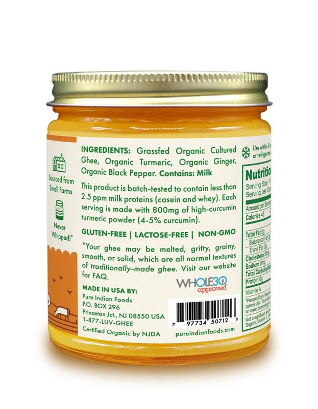 Pure Indian Foods Turmeric Superghee™, Grassfed & Certified Organic - 7.5 oz