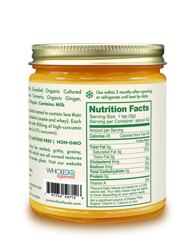 Pure Indian Foods Turmeric Superghee™, Grassfed & Certified Organic - 7.5 oz