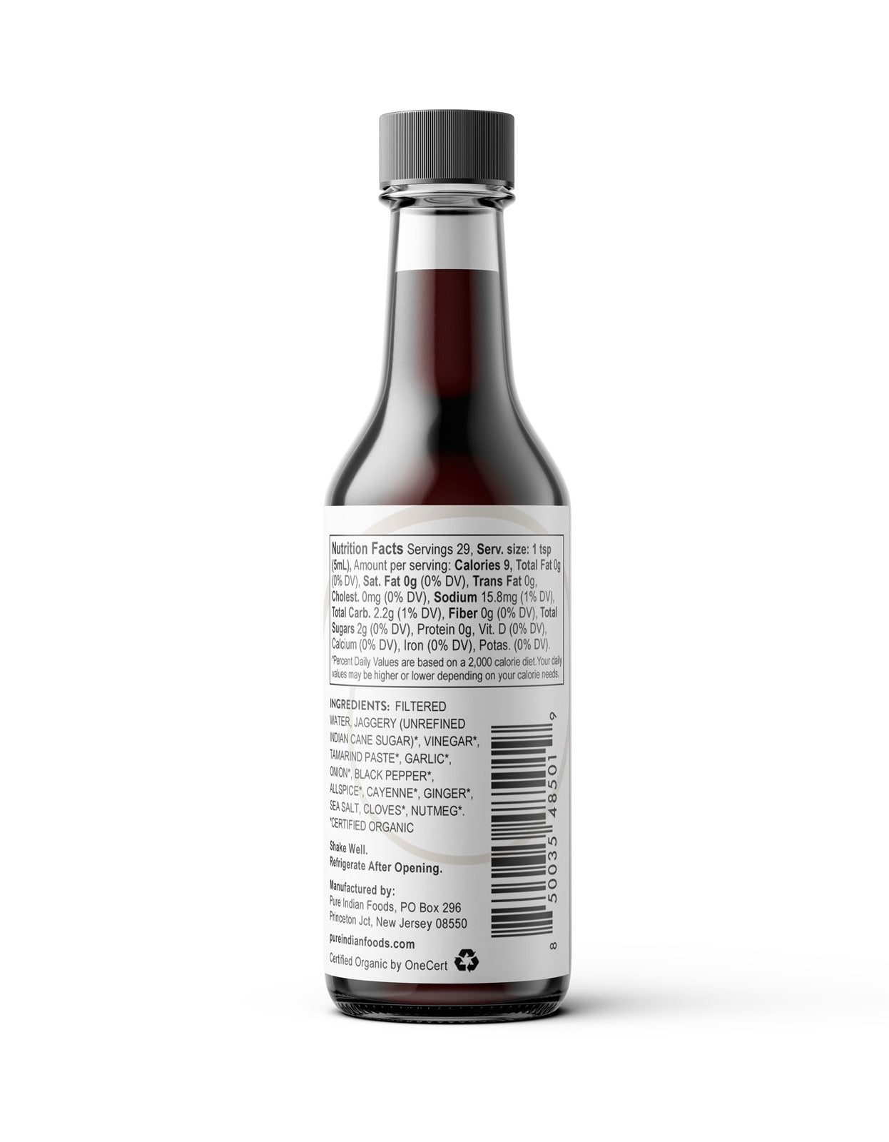 Pure Indian Foods Worcestershire Sauce, Certified Organic