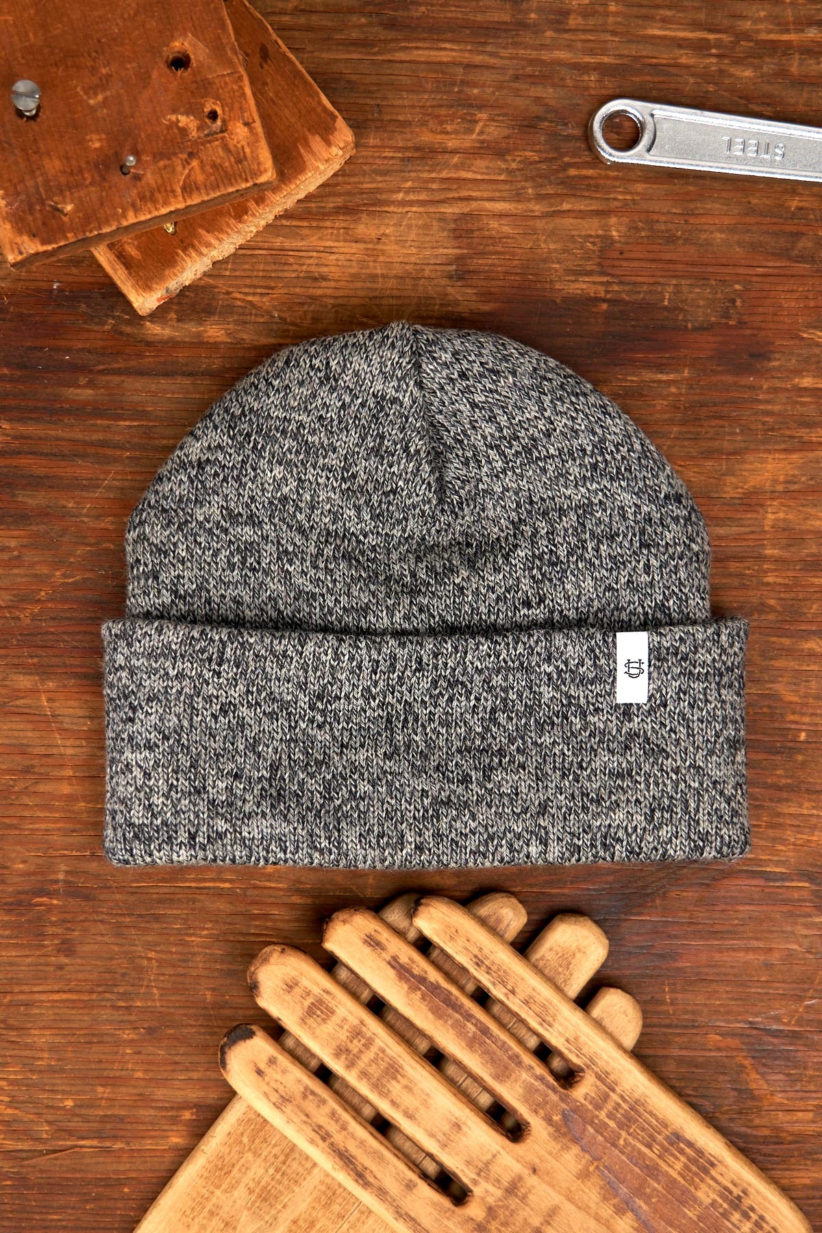 Charcoal Melange Ragg Wool Beanie