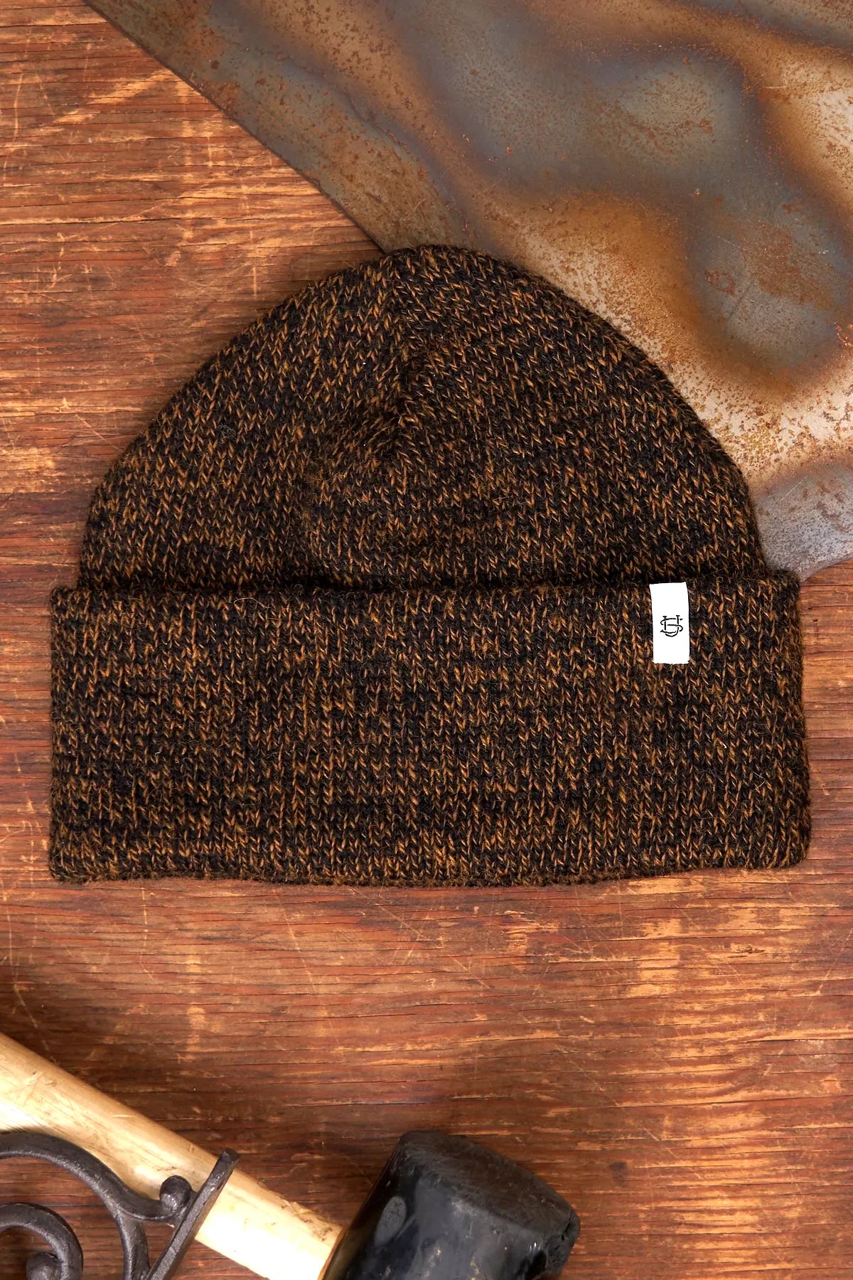 Rust Melange Ragg Wool Beanie