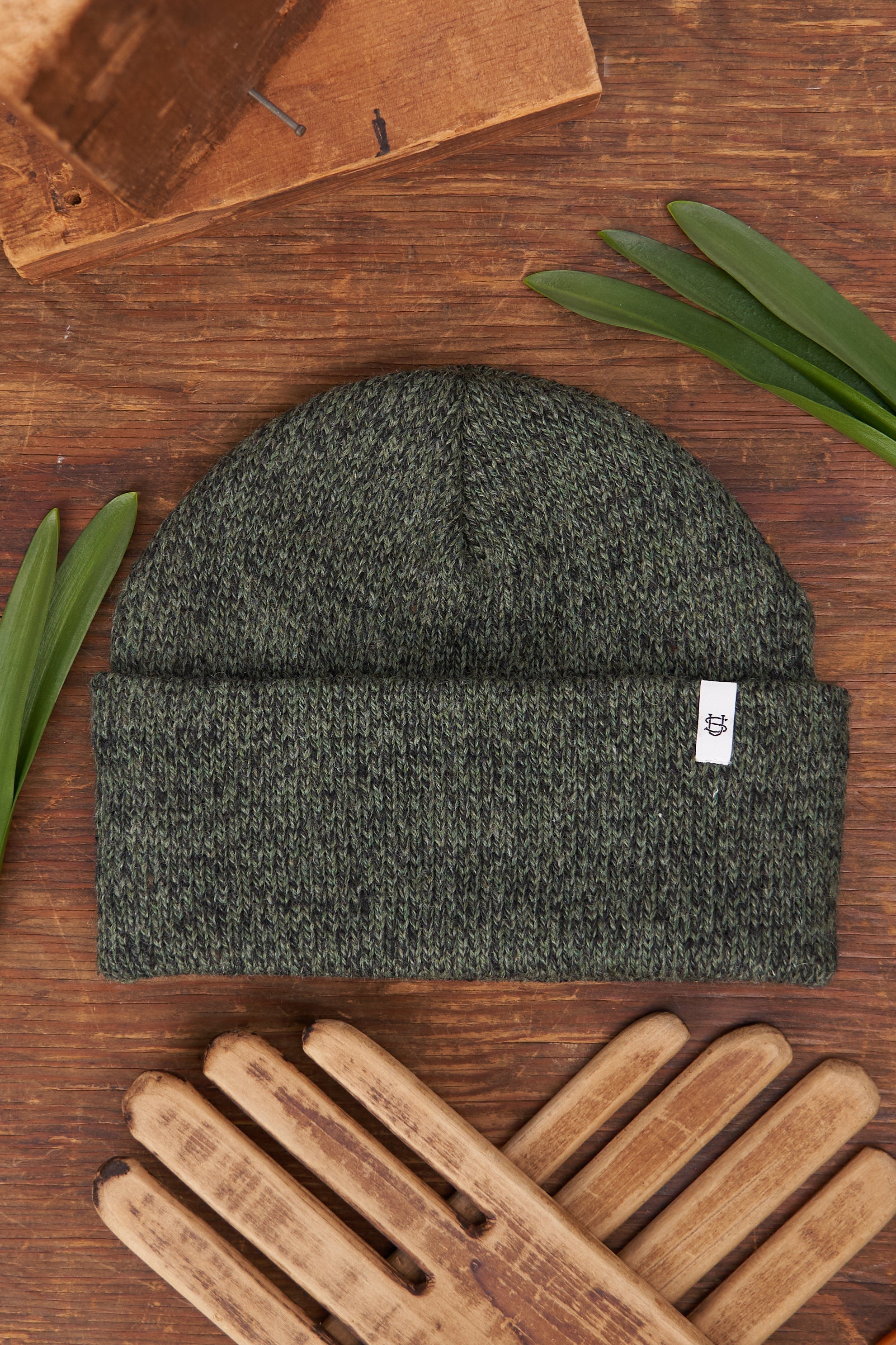 Dark Melange Ragg Wool Beanie