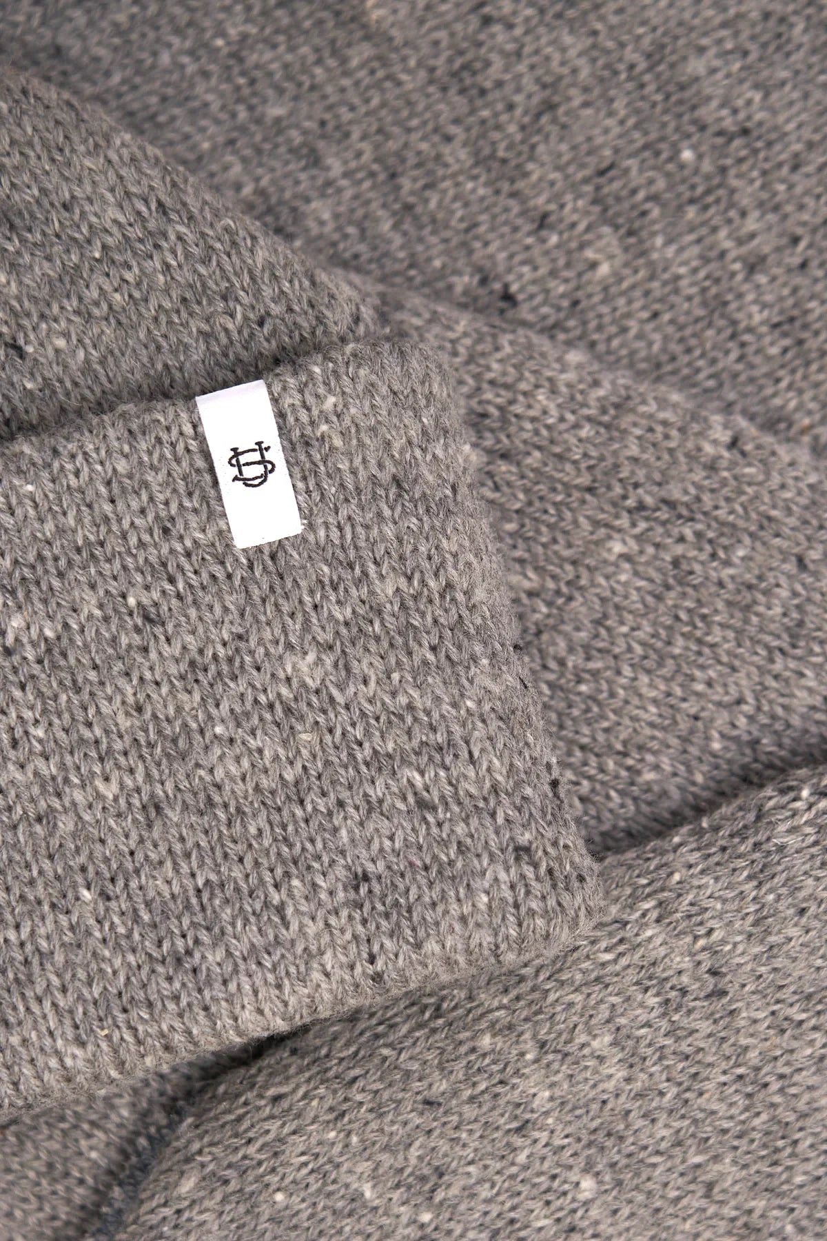 Grey Tweed Ragg Wool Beanie