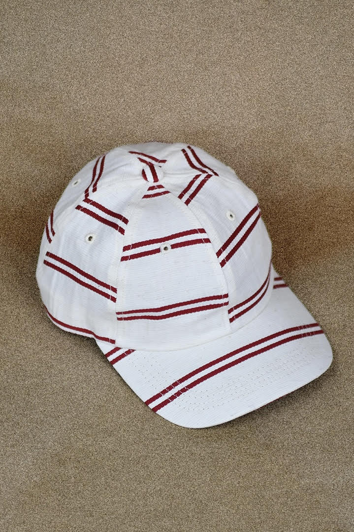 Gorra de 6 paneles - Lino japonés - BALLPARK RED STRIPE