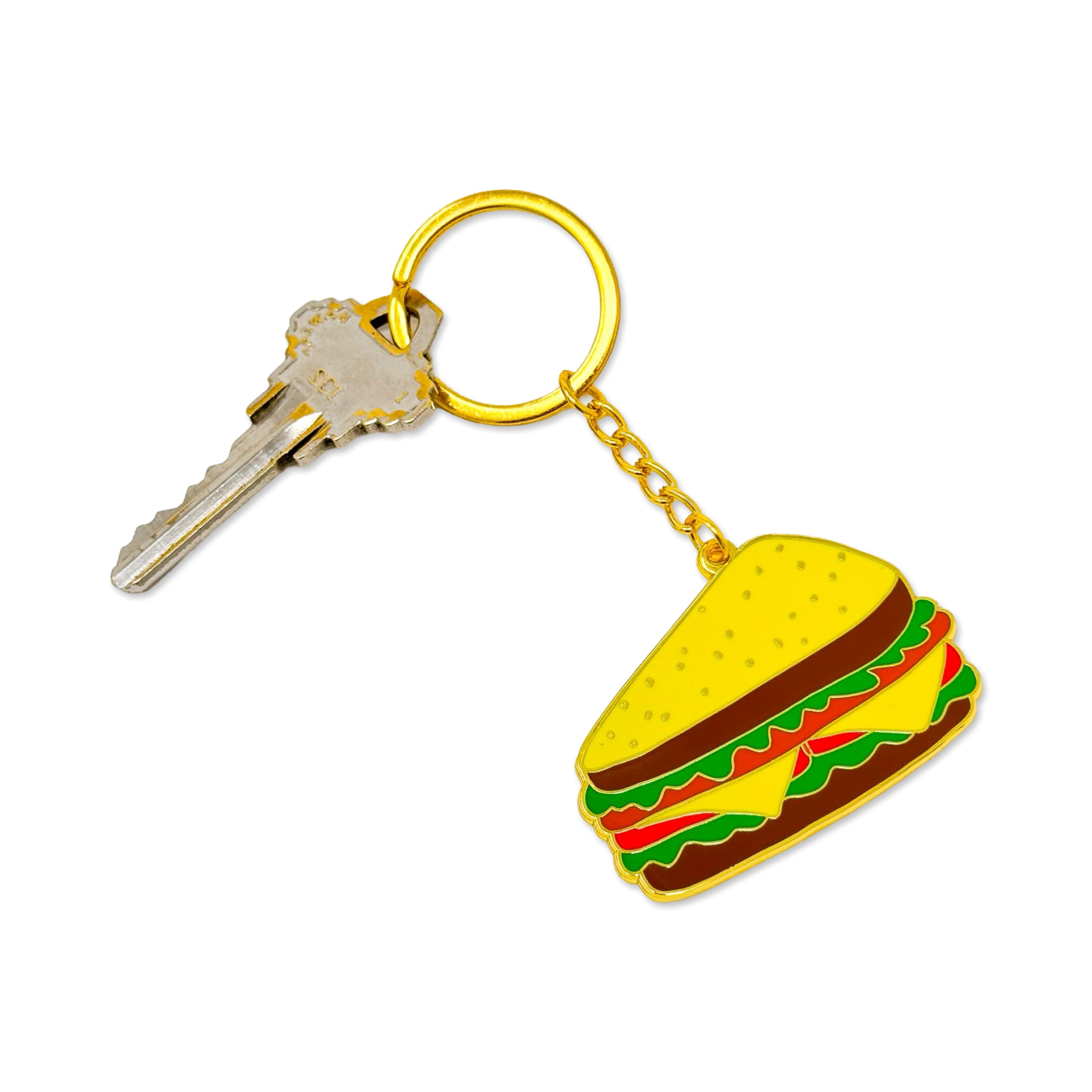 Deli Sandwich Enamel Keychain