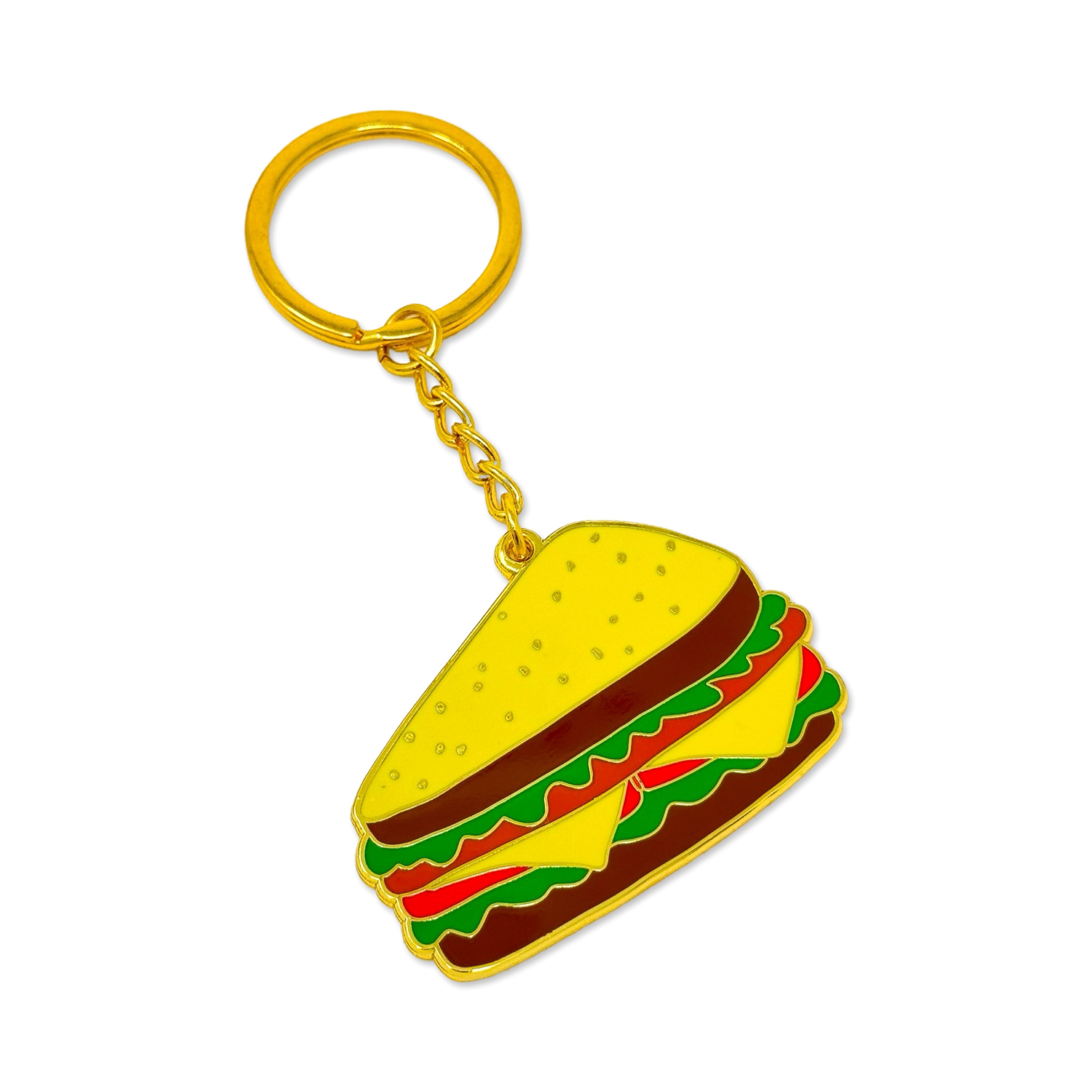 Deli Sandwich Enamel Keychain