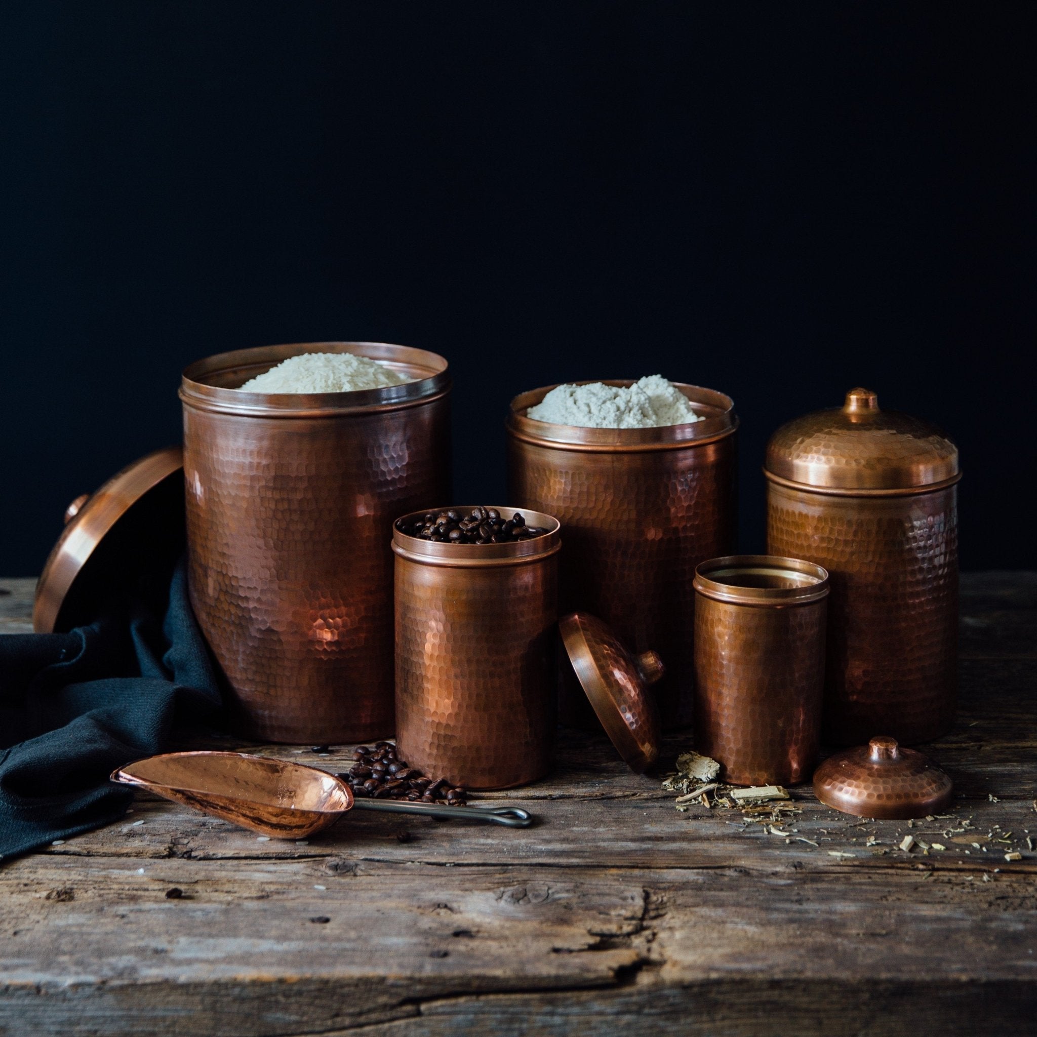 Sertodo Copper Kitchen Canisters - Individual Sizes