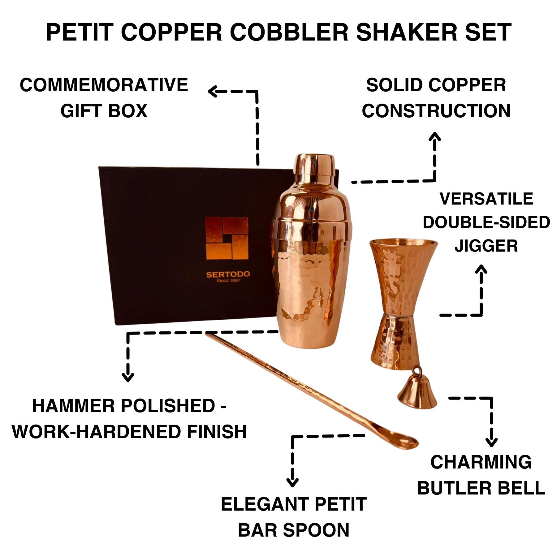 Sertodo Petit Copper Cobbler Shaker Set