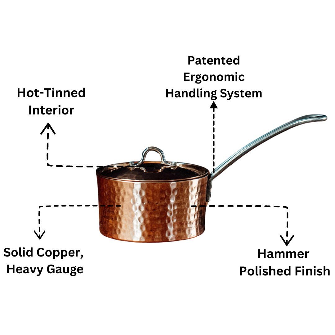 Sertodo Petite French Copper Butter Pot With Lid