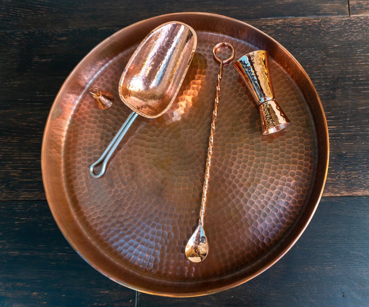 Sertodo The Oyster Copper Bar Cart Tray