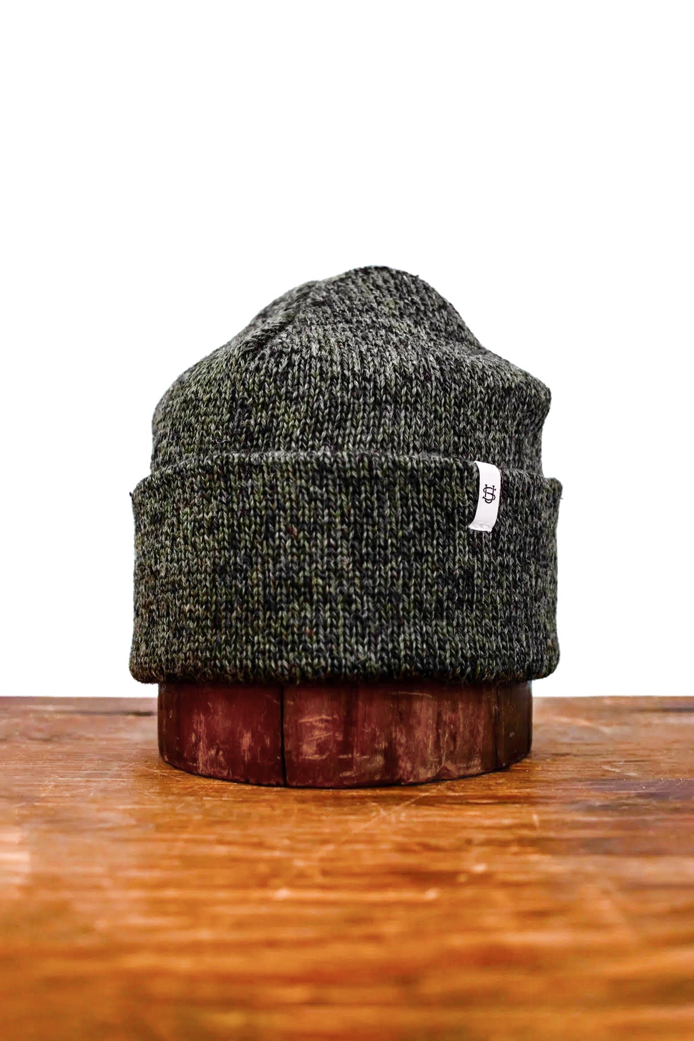 Dark Melange Ragg Wool Beanie