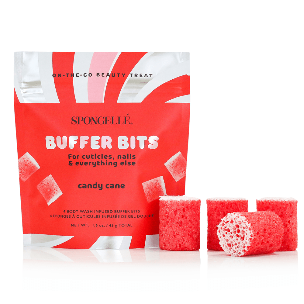 Spongellé Candy Cane | Holiday PediPOP! Buffer Bits