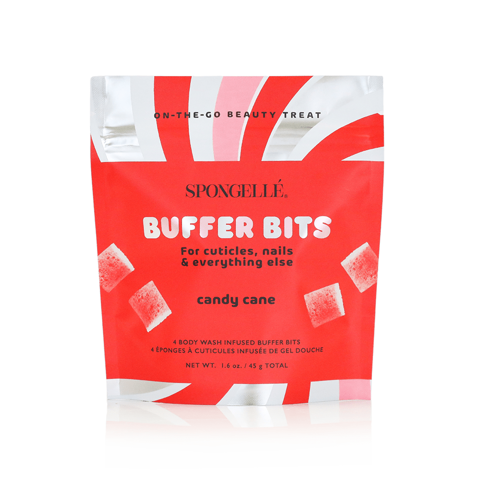 Spongellé Candy Cane | Holiday PediPOP! Buffer Bits