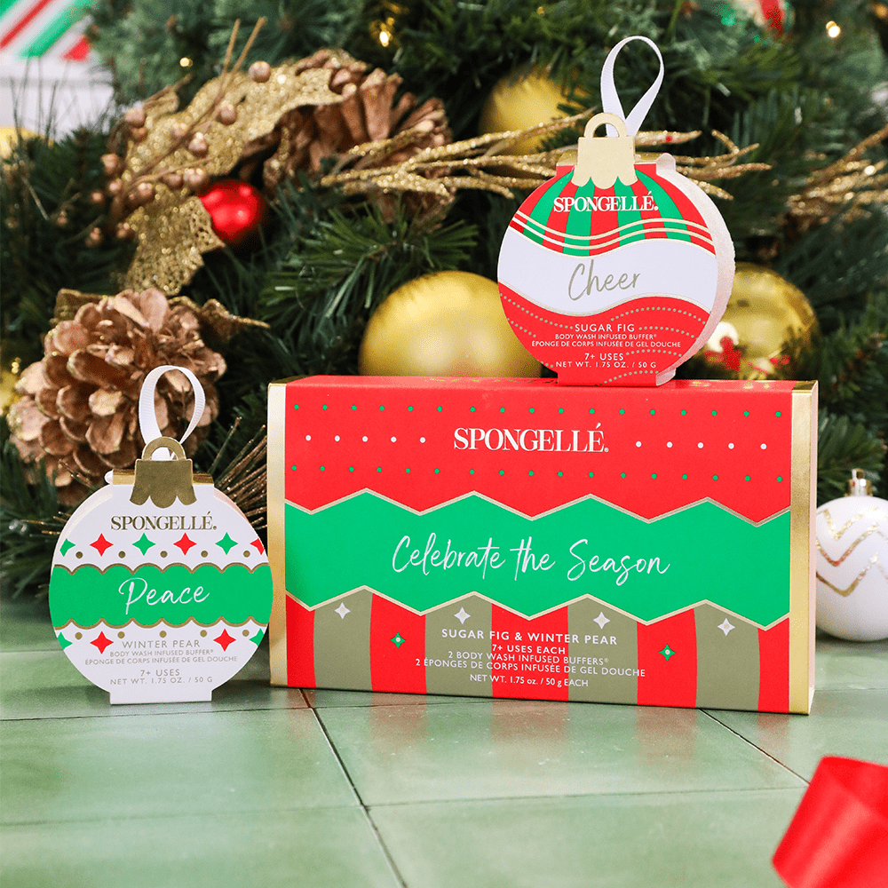 Spongellé Celebrate the Season | Holiday Ornament Gift Set