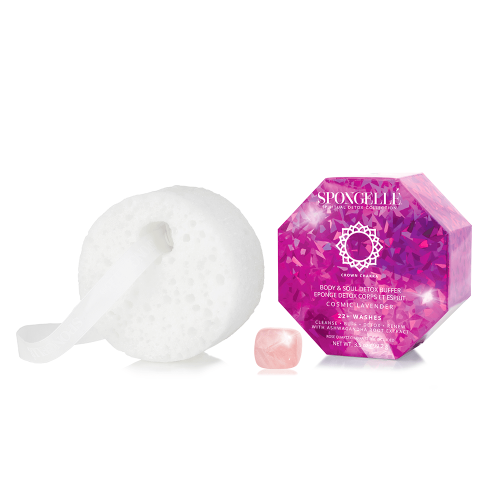 Spongellé Cosmic Lavender | Spiritual Detox (Rose Quartz)