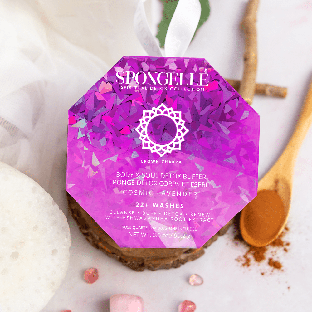 Spongellé Cosmic Lavender | Spiritual Detox (Rose Quartz)