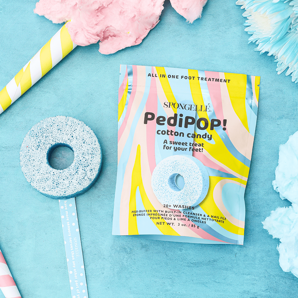 Spongellé Cotton Candy | PediPOP! Pedi Buffer & Nail File