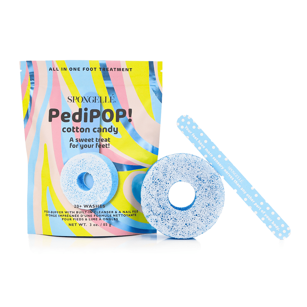 Spongellé Cotton Candy | PediPOP! Pedi Buffer & Nail File