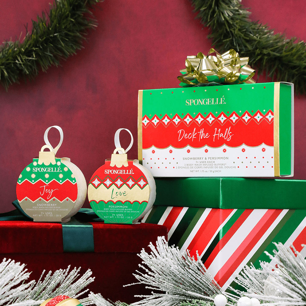 Spongellé Deck the Halls | Holiday Ornament Gift Set