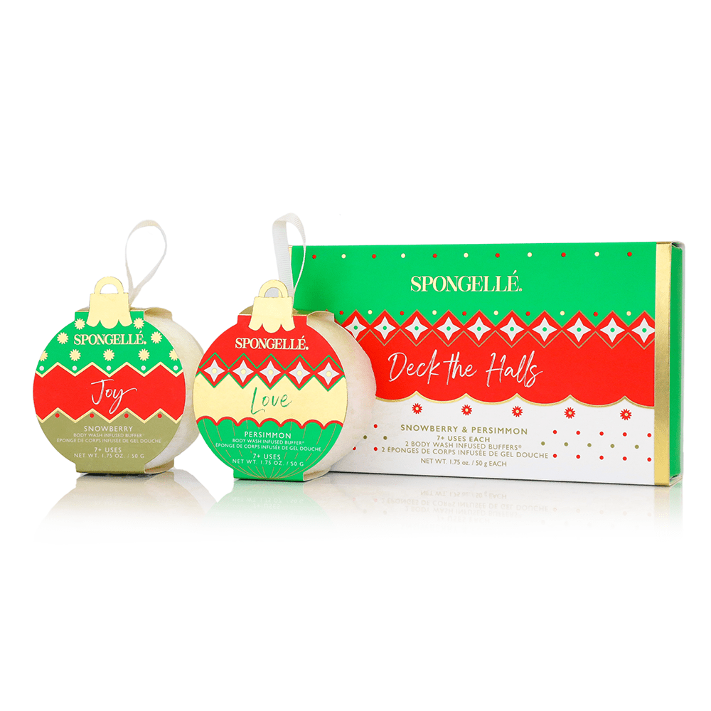 Spongellé Deck the Halls | Holiday Ornament Gift Set