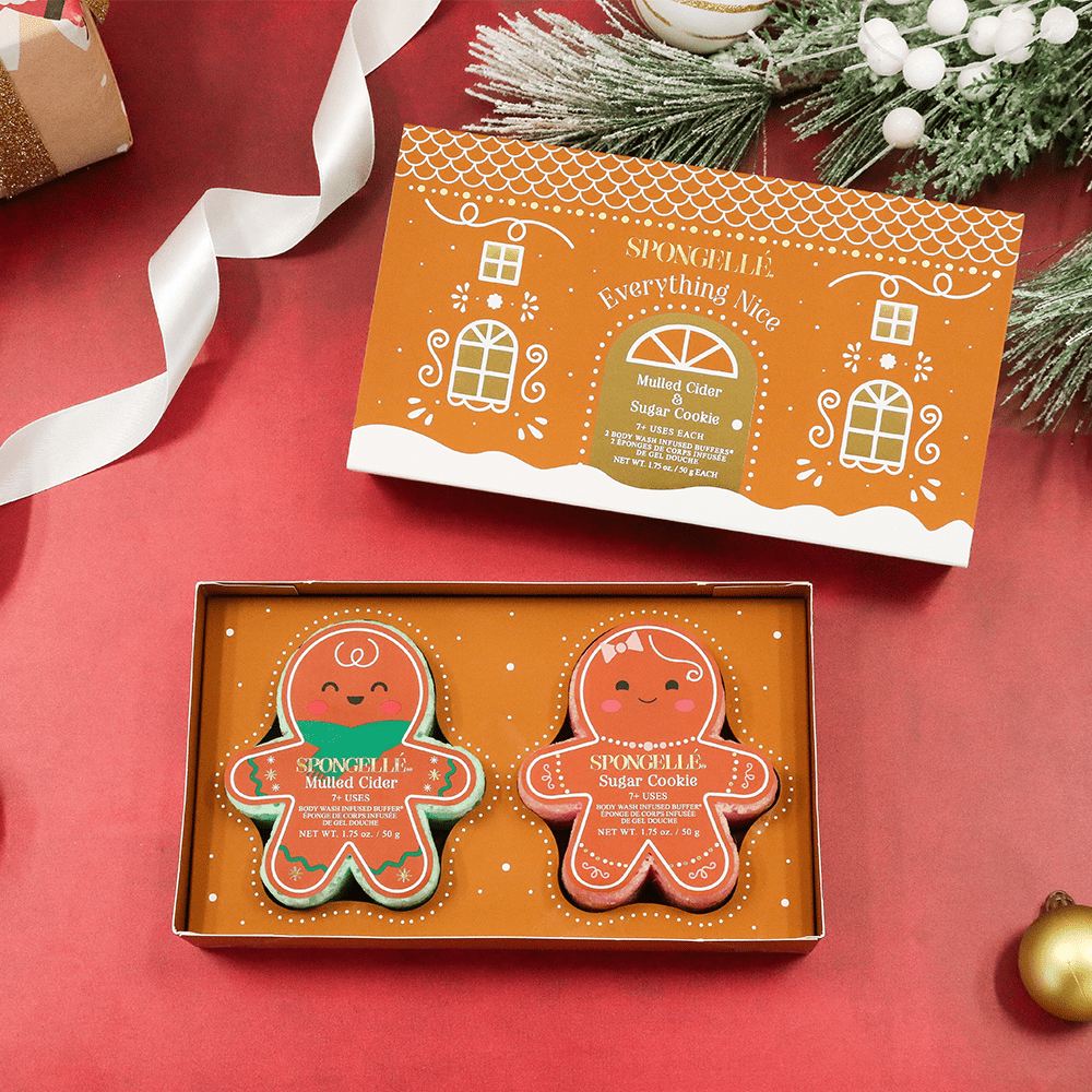 Spongellé Everything Nice | Holiday Gingerbread Gift Set