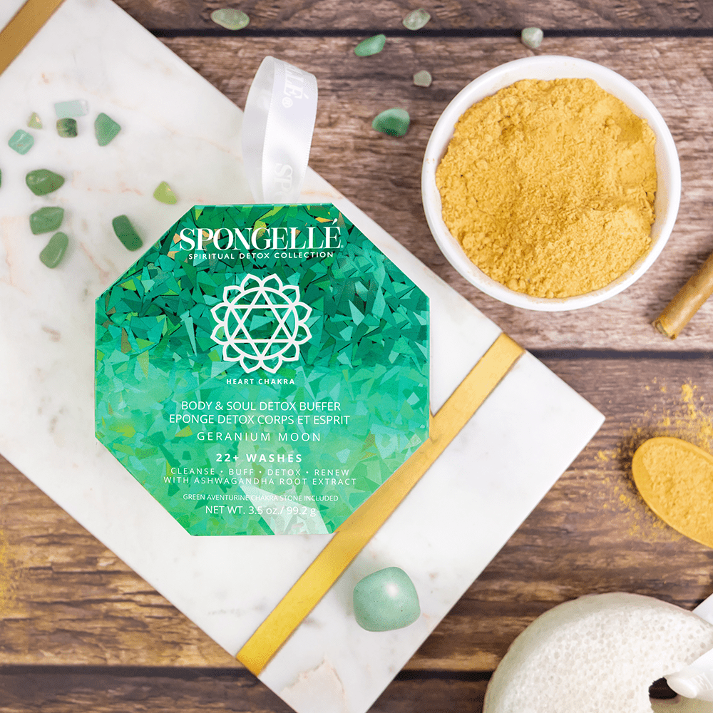 Spongellé Geranium Moon | Spiritual Detox (Green Aventurine)