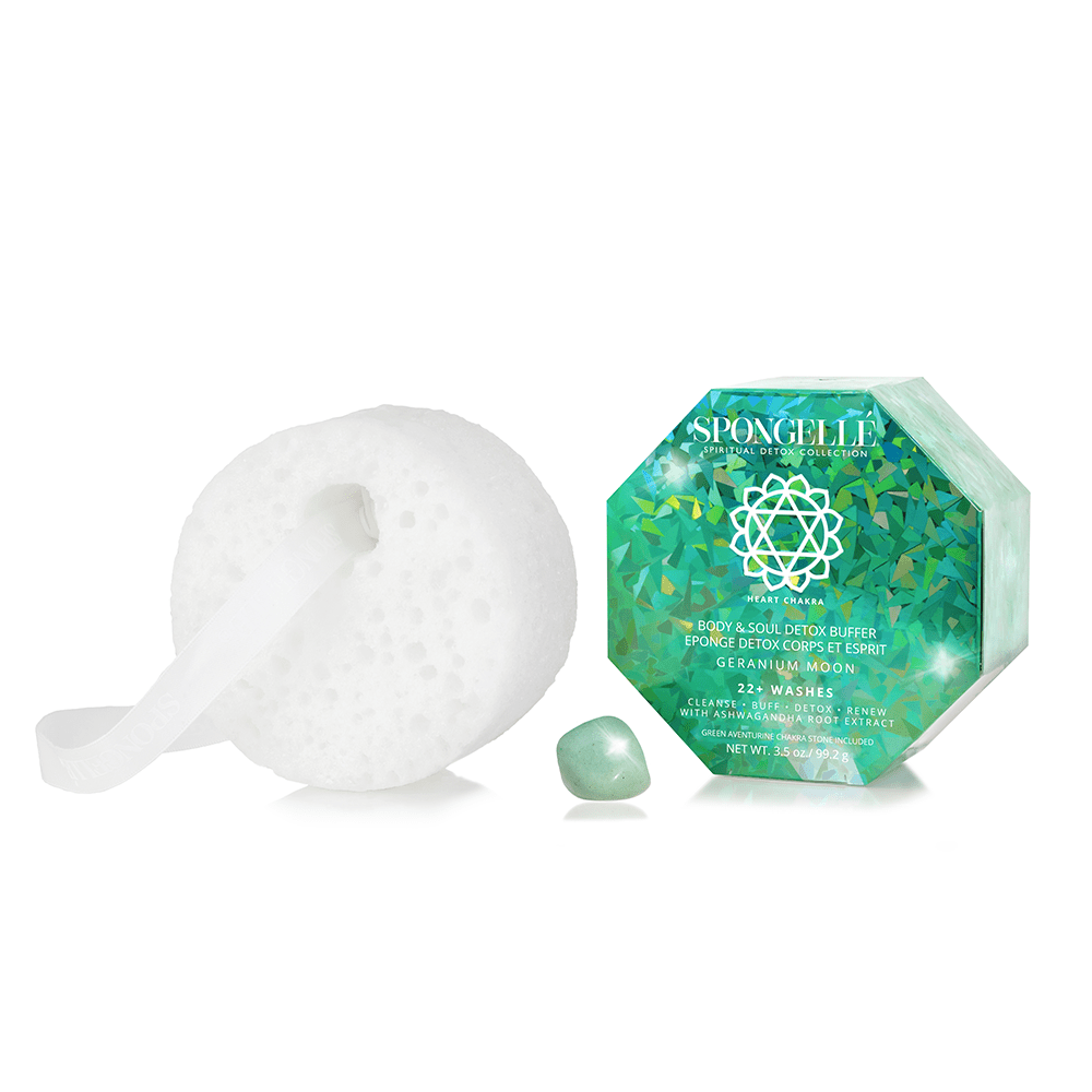 Spongellé Geranium Moon | Spiritual Detox (Green Aventurine)