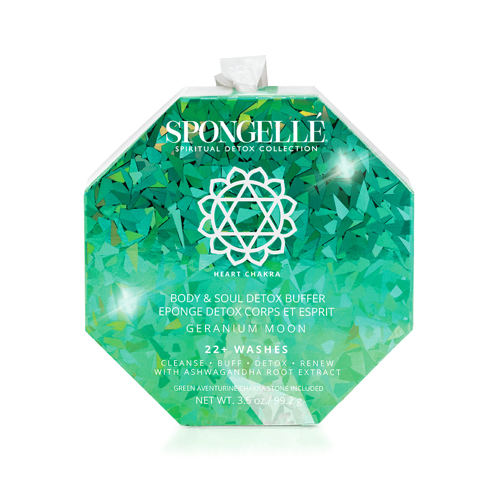 Spongellé Geranium Moon | Spiritual Detox (Green Aventurine)