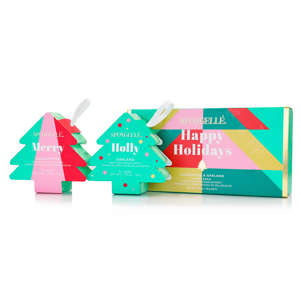 Spongellé Happy Holidays | Holiday Tree Gift Set