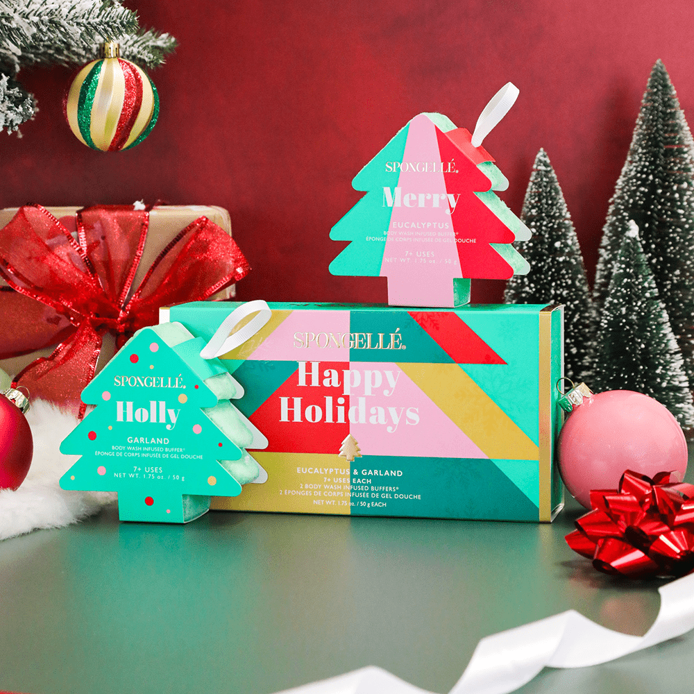 Spongellé Happy Holidays | Holiday Tree Gift Set