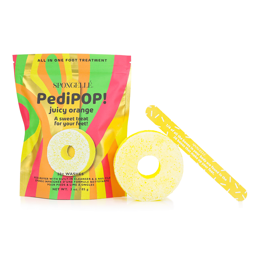 Spongellé Juicy Orange | PediPOP! Pedi Buffer & Nail File